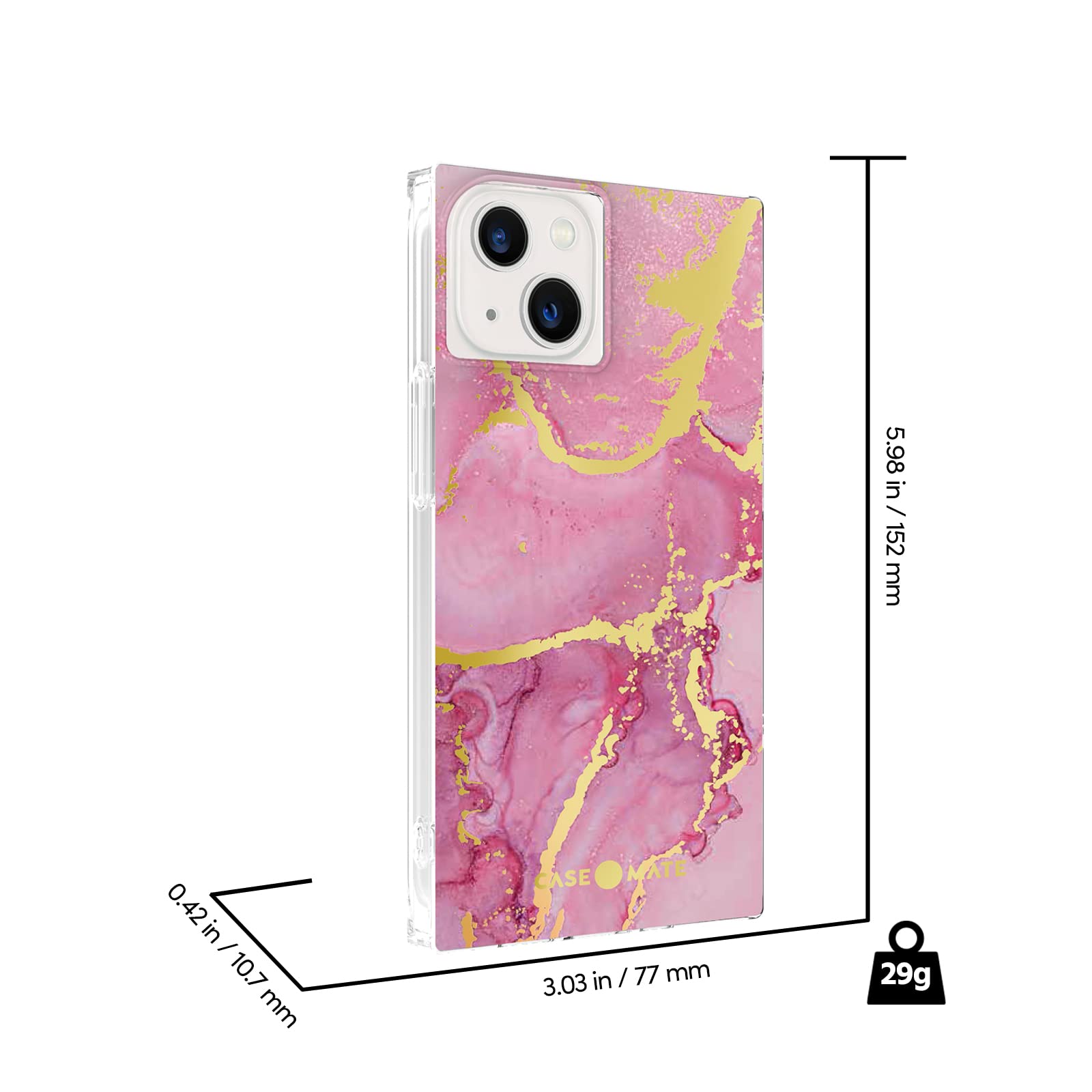 Amazon.com: Case-Mate BLOX iPhone 13 Case - Magenta Marble [10ft